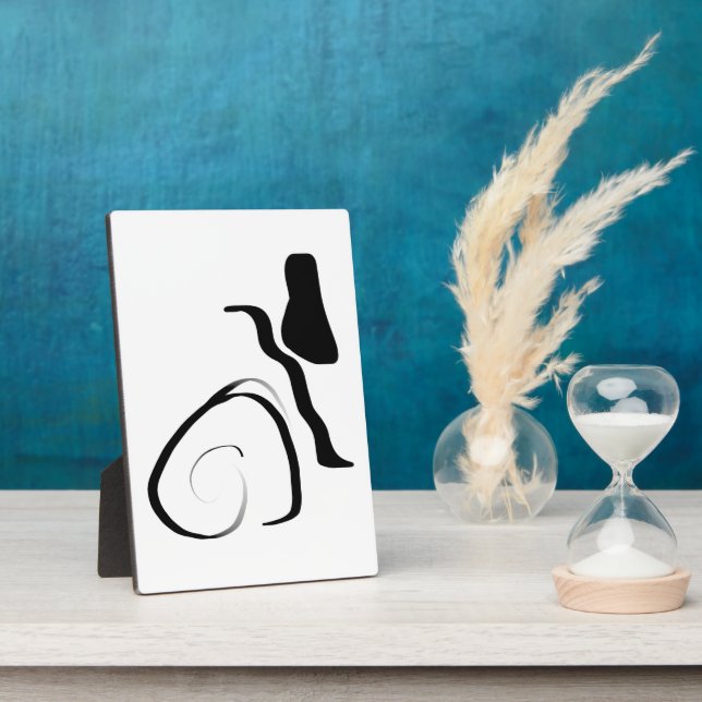 Placa Expositora Ciclo de giro: Resumen en blanco y negro (Lado)