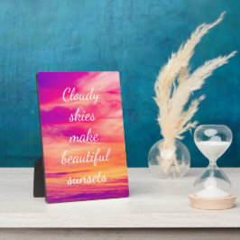 Placa Expositora Cielos nublados hacen hermosos atardeceres