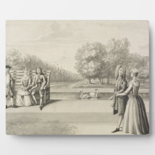 Placa Expositora Cifras en la orilla de Long Water, Hampton Cou