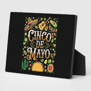 Placa Expositora Cinco de Mayo Fiesta Cute Elementos Fiestas