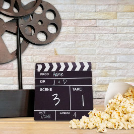 Placa Expositora Cine Personalizado personalizada Clapboard Home Th