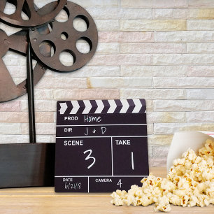 Placa Expositora Cine Personalizado personalizada Clapboard Home Th