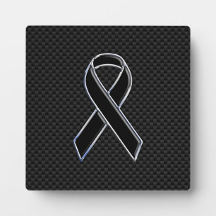 Placa Expositora Cinta de estilo cromo negro de concienciación de f