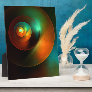Placa Expositora Círculos coloridos Patrón de arte abstracto modern