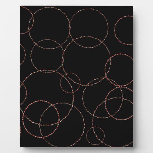 Placa Expositora Círculos de Ornamentos de Navidad (Frente)