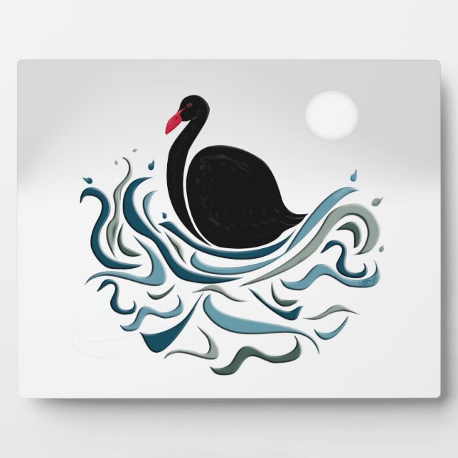 Placa Expositora Cisne negro (Frente)