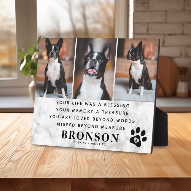 Placa Expositora Cita conmemorativa de pérdida de mascota en mármol (Subido por el creador)