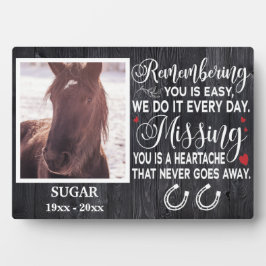 Placa Expositora Cita conmemorativa personalizada para caballo