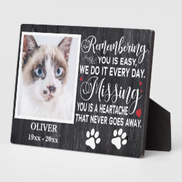 Placa Expositora Cita conmemorativa personalizada para gato