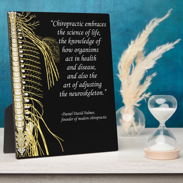 Placa Expositora Cita de ajuste quiropráctico (Lado)