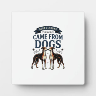 Placa Expositora Cita de amante de perros grabado vintage tipografí