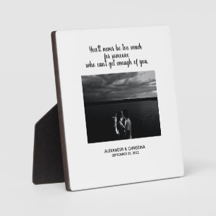 Placa Expositora Cita de amor personalizada para pareja moderna