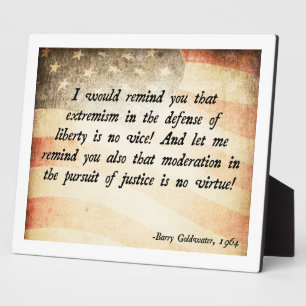 Placa Expositora Cita de Barry Goldwater