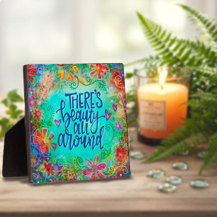 Placa Expositora Cita de belleza floral Inspiradora