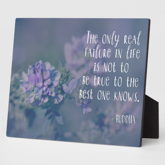 Placa Expositora Cita de Buda: Sé fiel a lo mejor (Lado)