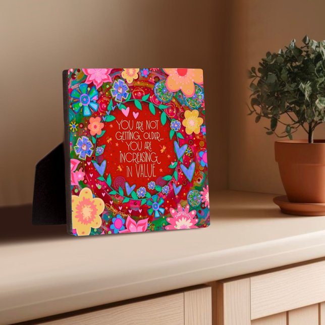 Placa Expositora Cita de cumpleaños de floral inspiradora (Subido por el creador)