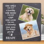 Placa Expositora Cita de Dog Lover Mantener foto Mascota personaliz<br><div class="desc">Celebra a tu mejor amigo y aprecia esos preciosos recuerdos con una placa de foto de keepsake, un personalizado único amante de los perros, en un diseño rústico de pizarra de pizarra. Esta placa única para el mascota de perro con foto es el regalo perfecto para usted, familia o amigos...</div>