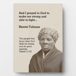 Placa Expositora Cita de HARRIET TUBMAN
