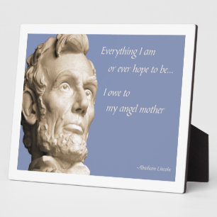 Placa Expositora Cita de Lincoln Mother