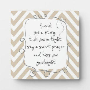 Placa Expositora Cita de Nursery Wall Me Leyó Una Plaque De Histori