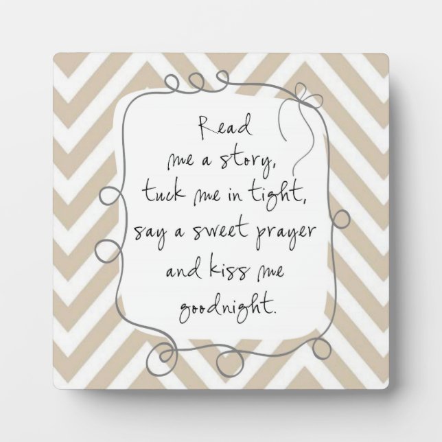Placa Expositora Cita de Nursery Wall Me Leyó Una Plaque De Histori (Frente)