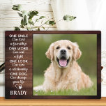 Placa Expositora Cita de Rustic Perg Lover para mantener la foto de<br><div class="desc">Celebra a tu mejor amigo y atesora esos preciosos recuerdos con una placa de foto de keepsake, un personalizado único amante de los perros, en un diseño rústico de madera. Esta placa única para el mascota de perro con foto es el regalo perfecto para usted, familia o amigos para honrar...</div>