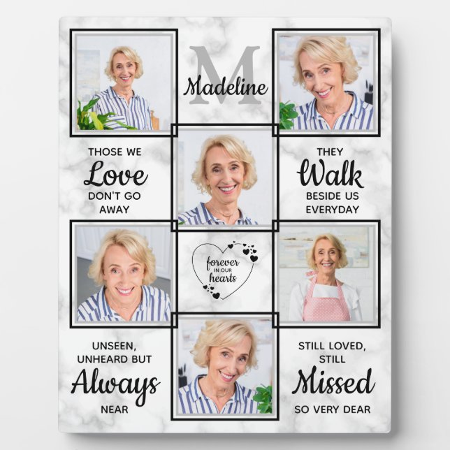 Placa Expositora Cita De Simpatía Memorial 6 Foto En Memoria Amada (Frente)