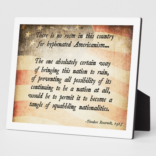 Placa Expositora Cita de Teddy Roosevelt (Lado)