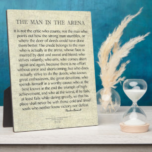 Placa Expositora Cita de Theodore Roosevelt
