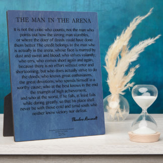 Placa Expositora Cita de Theodore Roosevelt
