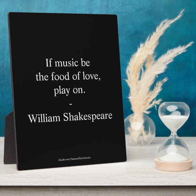 Placa Expositora Cita de William Shakespeare - Amor (Lado)