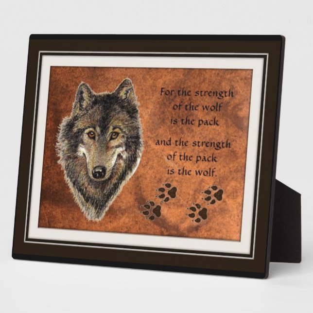 Placa Expositora Cita de Wolf y Pack (Lado)