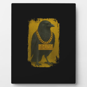 Placa Expositora Cita divertida de cuervo F-Caw-F Cuervo Pájaro Hum