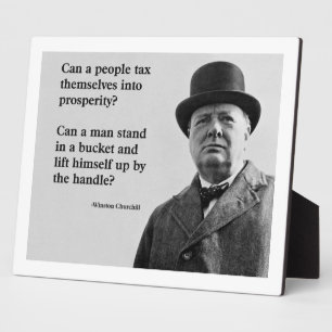 Placa Expositora Cita fiscal de Winston Churchill