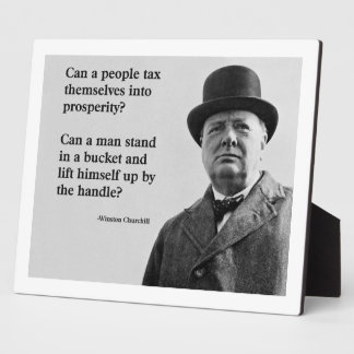 Placa Expositora Cita fiscal de Winston Churchill