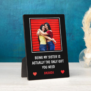 Placa Expositora Cita graciosa de una hermana con foto