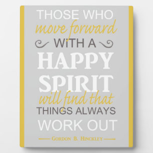 Placa Expositora cita inspiradora de gordon b hinckley lds