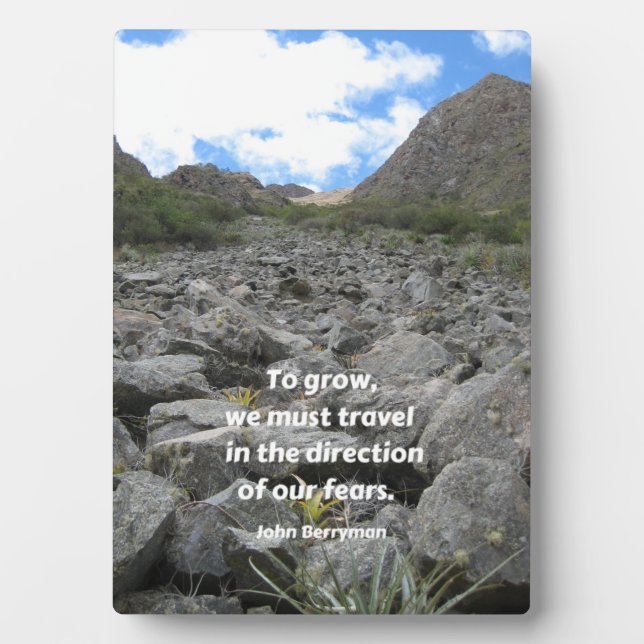 Placa Expositora cita inspiradora y foto de naturaleza - 5x7 con ca (Frente)