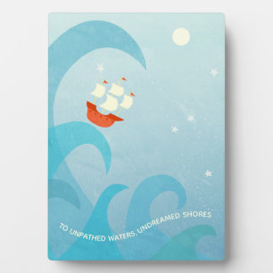 Placa Expositora Cita náutica azul