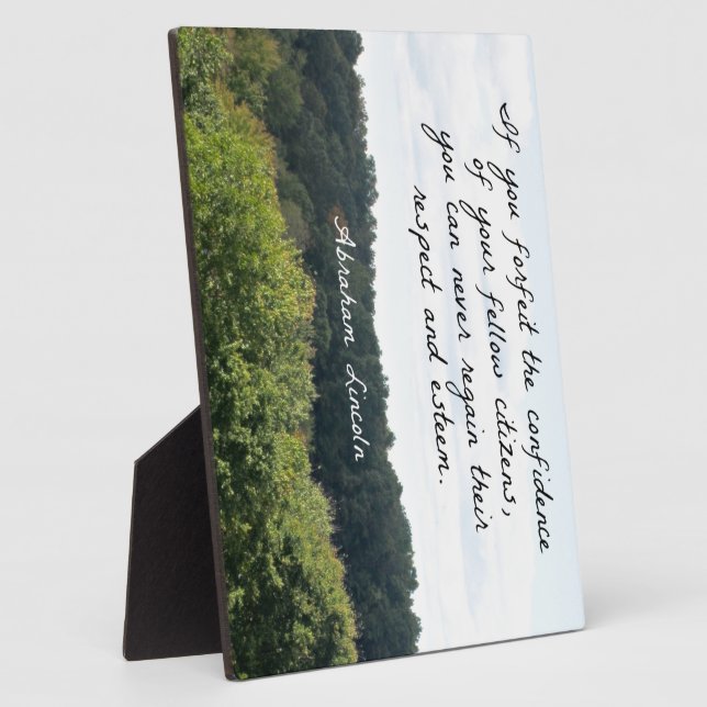 Placa Expositora Cita oportuna de Abraham Lincoln (Lado)