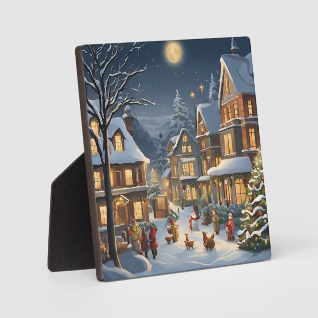 Placa Expositora Ciudad de los Navidades Snowy (Anverso)