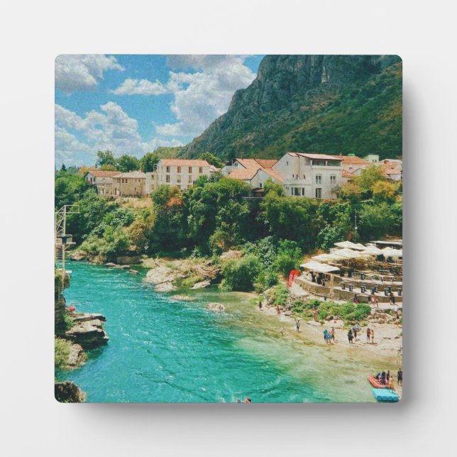 Placa Expositora Ciudad de Mostar - Bosnia y Herzegovina (Frente)