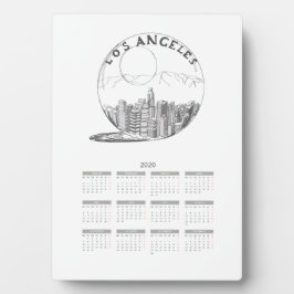 Placa Expositora Ciudad de viaje del calendario Año completo 2020