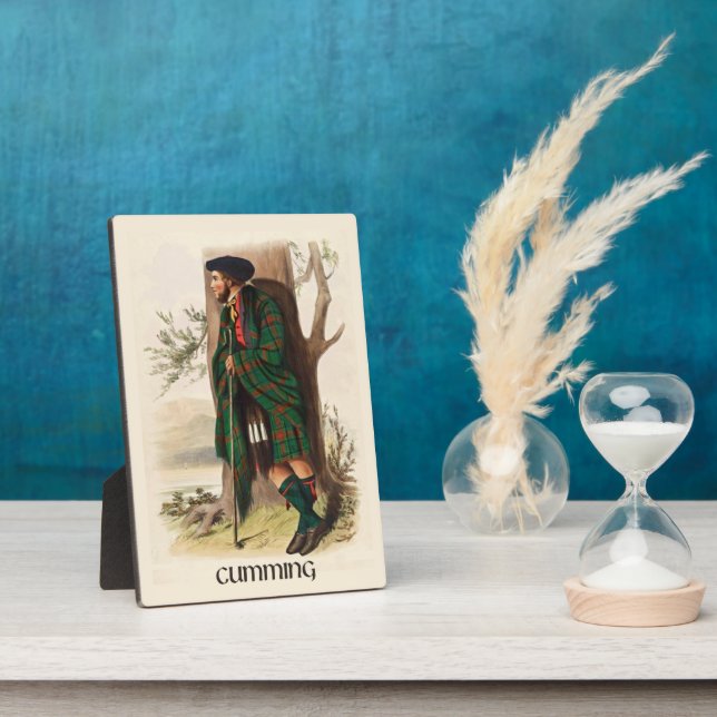 Placa Expositora Clan Cumming Clans de Escocia, por R. R. McIan (Lado)