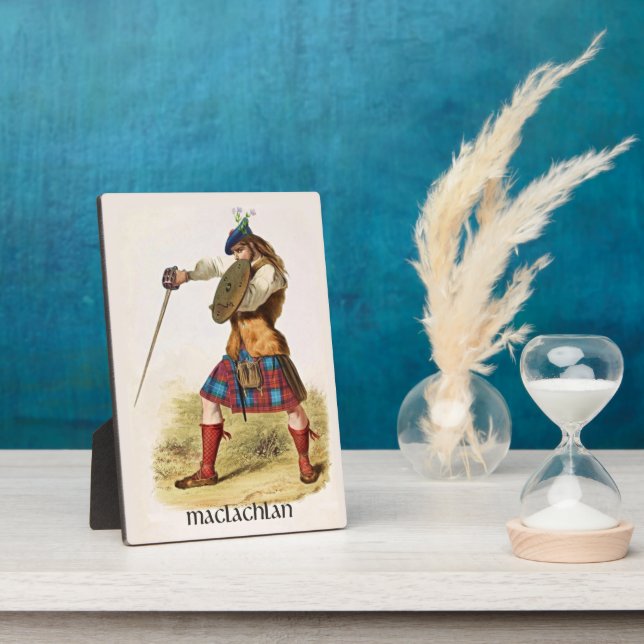 Placa Expositora Clan MacLachlan Clans de Escocia, por R. R. McIan (Lado)