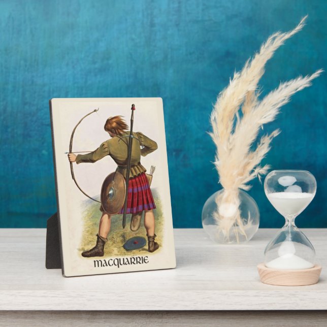 Placa Expositora Clan MacQuarrie Clans de Escocia, por R. R. McIan (Lado)