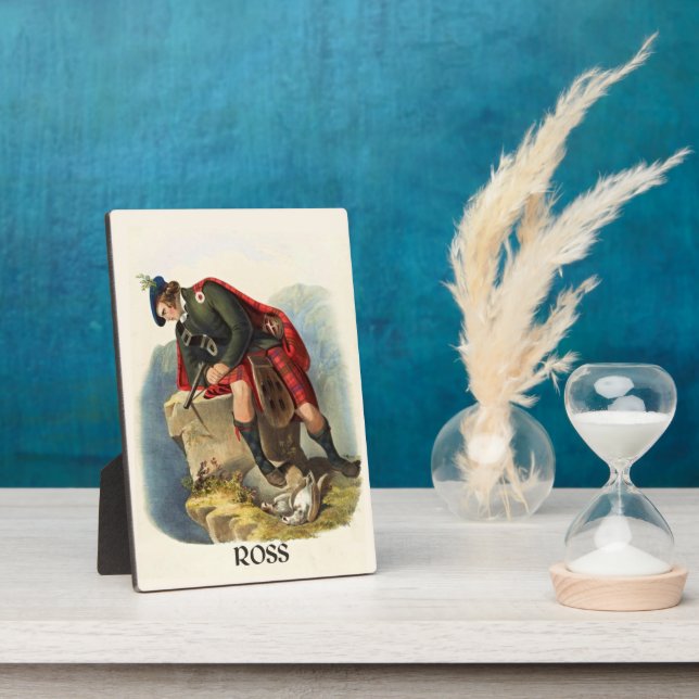 Placa Expositora Clan Ross Clans de Escocia, por R. R. McIan (Lado)