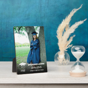 Placa Expositora Clase de - Personalizado Grad Photo-White Script