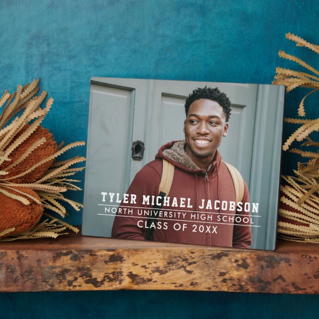 Placa Expositora Clase Moderna de Graduación Personalizado 2025 (Lado)