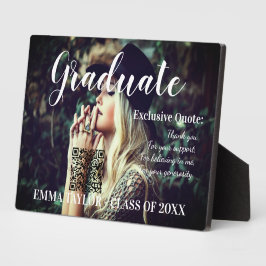Placa Expositora Clase personalizado de la tipografía de graduación
